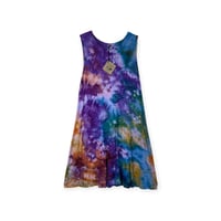 Image 1 of XXL Knit Pocket Tank Dress in Earthy Rainbow Ice Dye