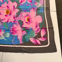 Image 16 of Hermès Cashmere Shawl  "Fleurs de Lotus" by Christiane Vauzelles 140cm