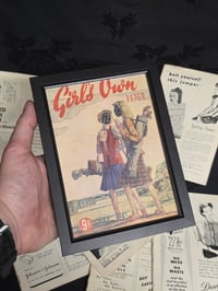 Image 1 of 1945 War time The Girls Own - faceless with real preserved spider web - MAY