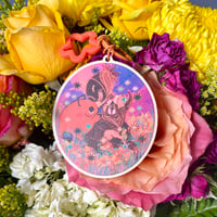 Image 1 of reze pochita wooden charm 