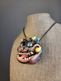 Image 6 of Electrumagenta Oni Cat Pendant # 3