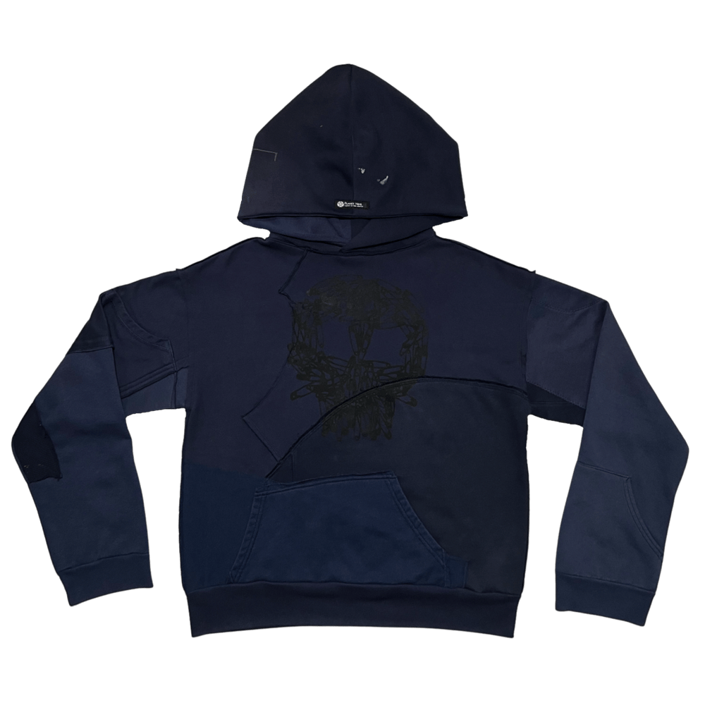 Pin Skull Patchwork Hoodie