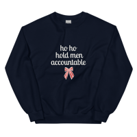 Image 3 of (Ho Ho Ho)ld Men Accountable - Red & White | Christmas Jumper