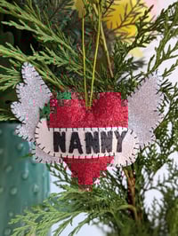 Image 1 of Personalised Angel Heart Christmas Decoration