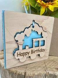 Image 4 of Wooden Birthday Card With Hamging Ornament