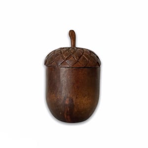 Image of WOODEN ACORN CONTAINER