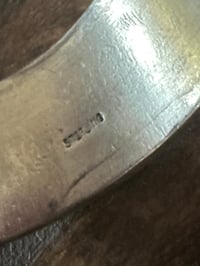 Image 6 of Nice gauge stamped signed stacker cuff 