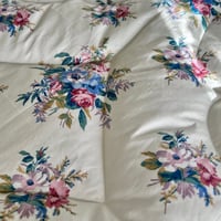 Image 1 of MADE TO ORDER - Mini True Vintage Glazed Cotton Floral Bouquet Eiderdown