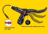 Image 3 of Zoom4-Pistons Ebike Hydraulic Brake Set