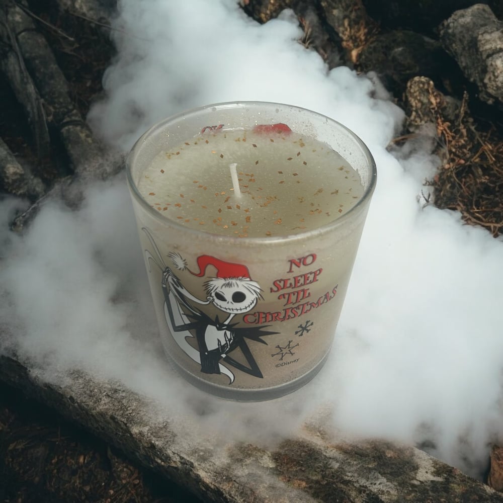 Image of Nightmare before Christmas Candle (Creamy Cappuccino Scented)