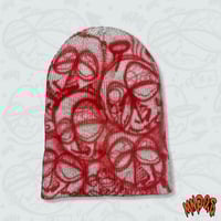 Image 4 of [MNGO.S] All overprint Knit Beanie - RED