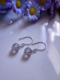 Image 1 of Labradorite Earrings, Gold-filled, Sterling Silver, Minimalist Earrings