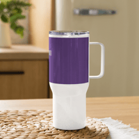 Image 5 of Travel mug with a handle (The Lord's Prayer on dark purple)