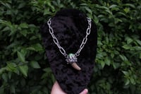 Image 3 of Dead Good green Marble and deer antler necklace