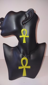 Image 4 of Ankh Earrings and Pendant Necklace 