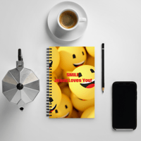 Image 2 of Spiral notebook (Smile face madness Jesus loves you)