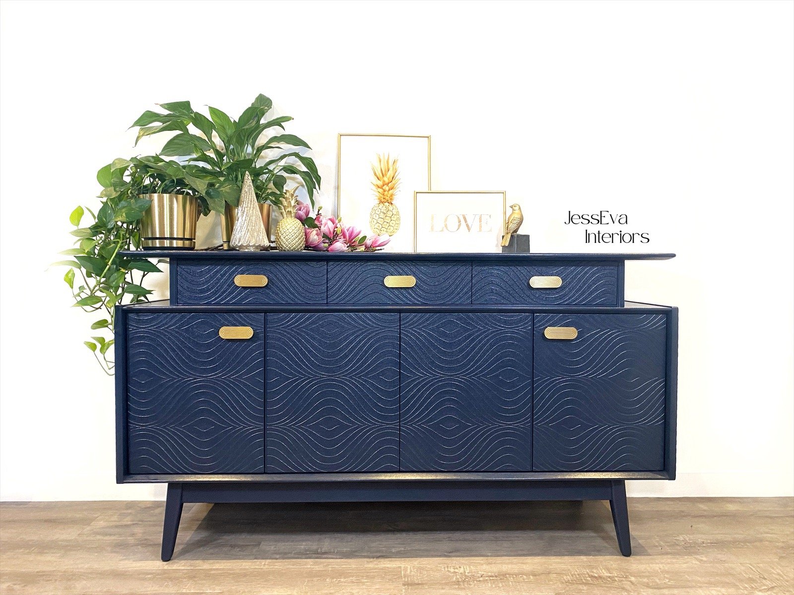 Navy and gold deals sideboard