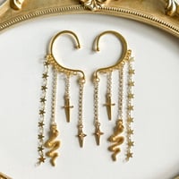 Image 1 of GOLD SNAKE EAR CUFFS