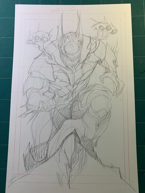 Image of DETECTIVE COMICS KNIGHTMARE VARIANT COVER DC COMICS original art