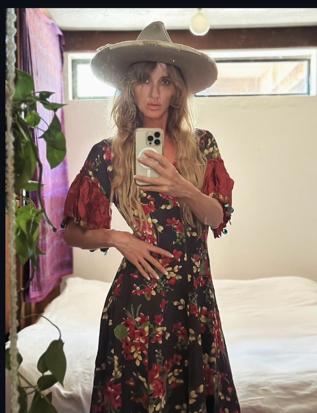 1930s taffeta FLAMENCO gown