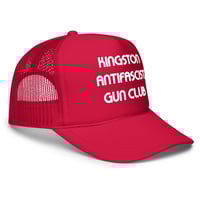 Image 3 of Kingston Anti-Fascist Gun Club Red Hat