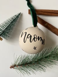 Personalised Hand Lettered Ceramic Bauble