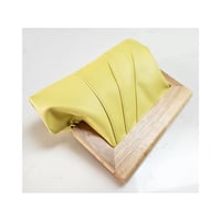 Image 2 of Buttercup Leather & Timber Clutch  