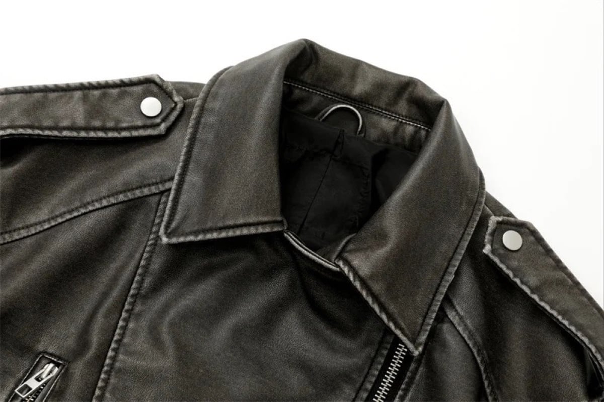 Image of Faux leather Biker Jacket