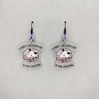 'Live Laugh Love' Possum Earrings