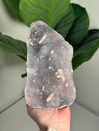 Image 1 of XL SELF STANDING COTTON CANDY APOPHYLITE CUT BASE WITH STILBITE -INDIA- D