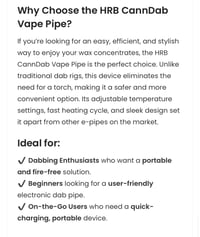 Image 20 of HRB CannDab Vape Pipe for Concentrates