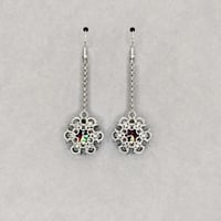 Image 2 of Fuchsia Petite Pixie Snowflake Earrings