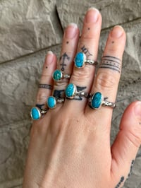 Image 3 of Stamped Turquoise Rings