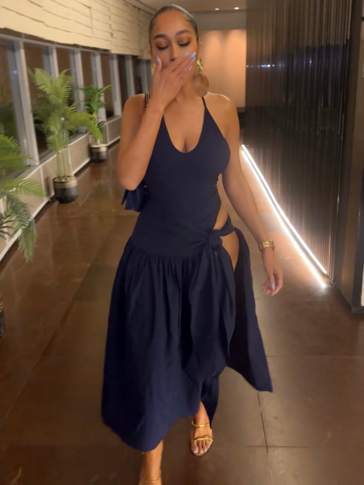 Image of COUCOO ATACAMA DRESS IN "SAILOR" (L)