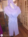 Lavender short set w/hood and peekaboo back 