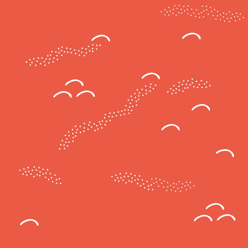 Image of Lotus / L’assorti corail - Tissu en Coton Biologique