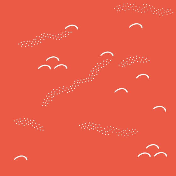 Image of Lotus / L’assorti corail - Tissu en Coton Biologique