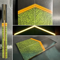 Image 1 of Richlite Micarta & OD Green TOPO Grip-Tec GLOW Segmented Knife Scales