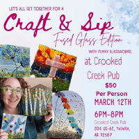 Image 1 of Fused Glass Workshop at Crooked Creek Pub March 12th 