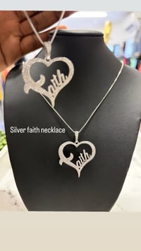 Silver faith necklace 