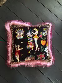 Image 11 of Leopard Pinup Girl Cushion Cover