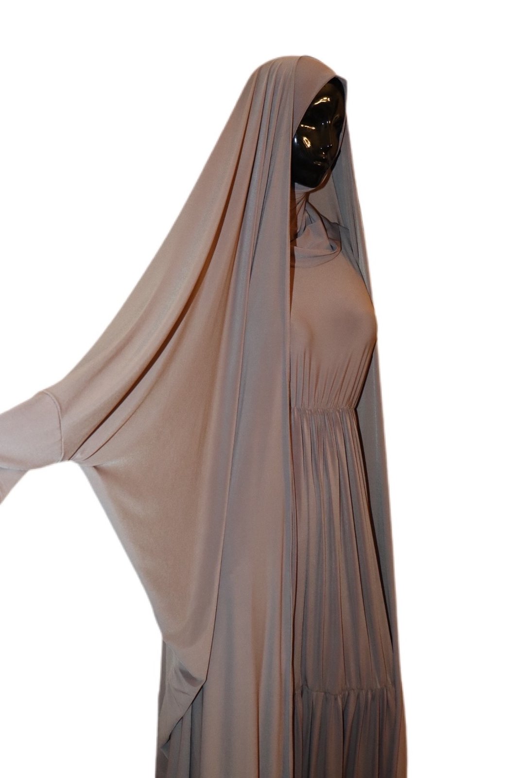 open overhead abaya