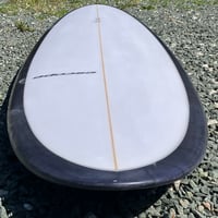 Image 13 of 7-6 Eclipse Midlength Egg Surfboard Resin Tint FCS11 Side Bites Centre Box 