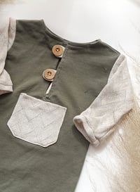 Image 2 of Bodysuit for boys | Rob | 9-12 months | army green | sitter