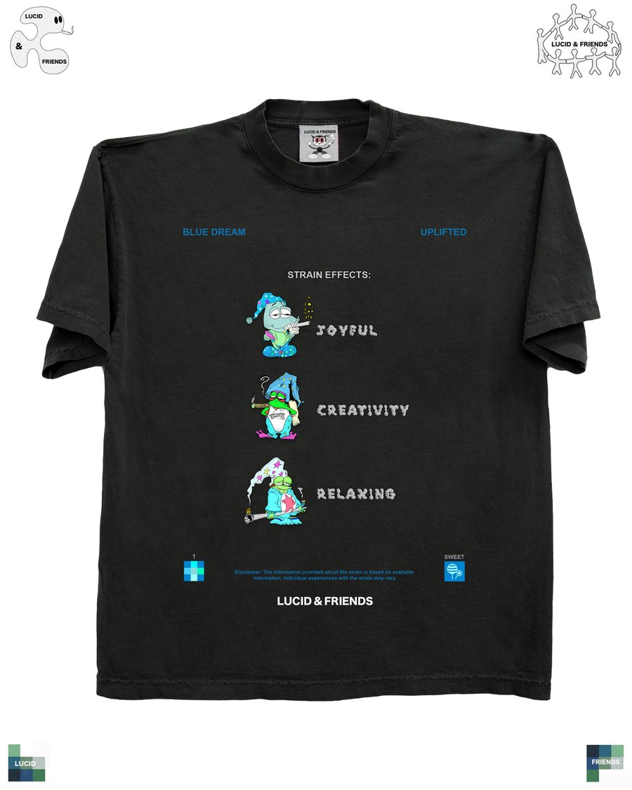 Image of BLUE DREAM EFFECTS TEE (BLACK)