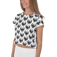 Image 3 of Women's - All-Over Print Crop Tee