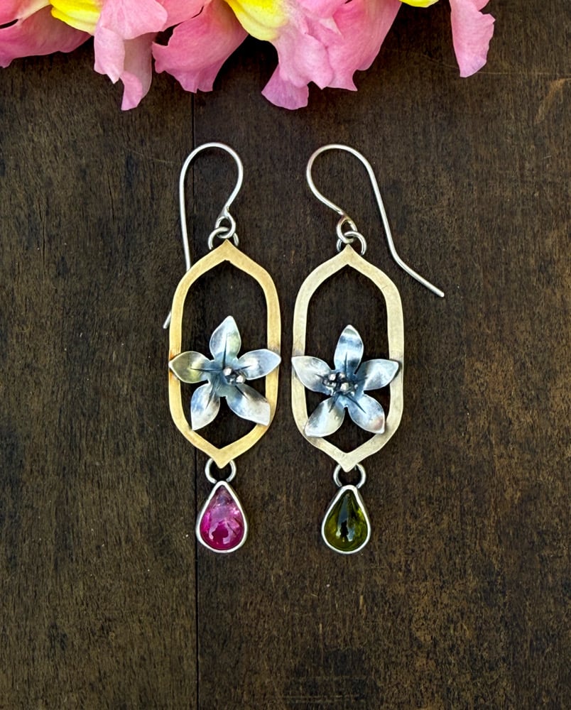 Image of Apple Blossom Bounty Mismatch Earrings