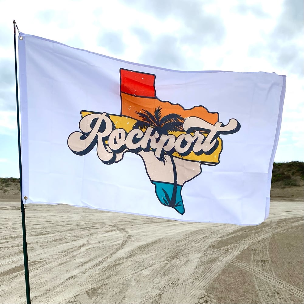 Rockport Texas Flag - Sunset Stripes