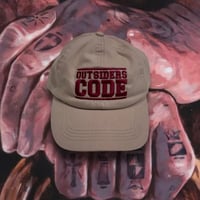 Cream/Burgandy Logo Cap embroidered 
