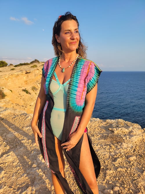 Image of Rainbow Tdye Caftan Copy